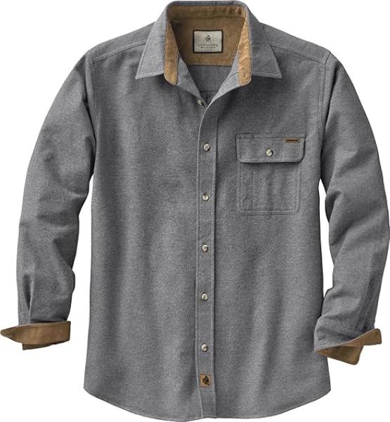 Legendary Whitetails Men Buck Camp Flannel, Long Sleeve Plaid Button Down Casual Shirt, Corduroy Cuffs