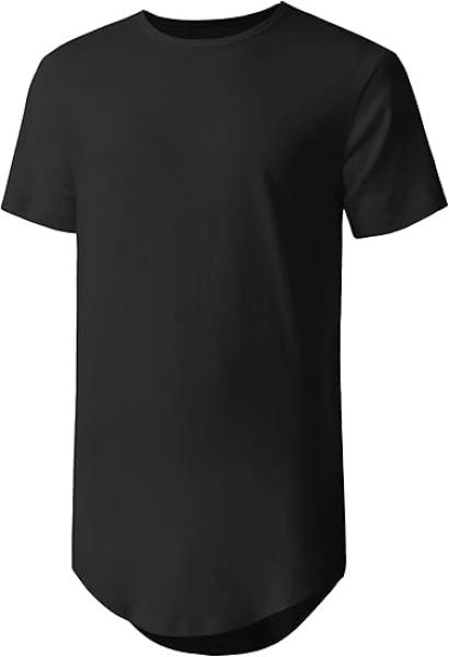 Hat and Beyond Mens Hipster Curve Hem Droptail Tee Premium Longline T Shirts