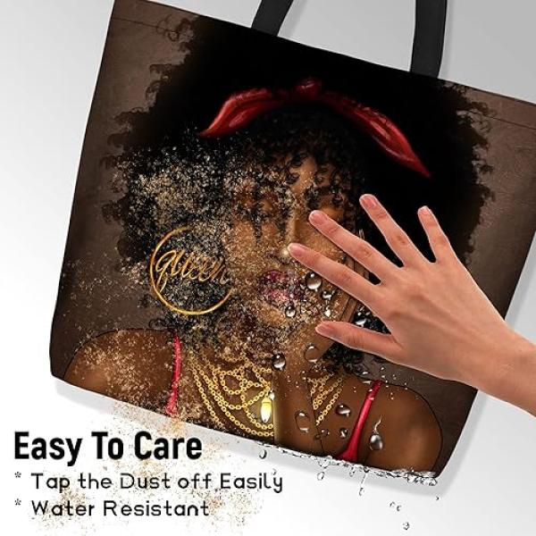 IAGM Women Tote Bags African American Woman Shoulder Bag Afro Black Girl Magic Satchel Handbags For Shopping,Work,Grocery,Gym