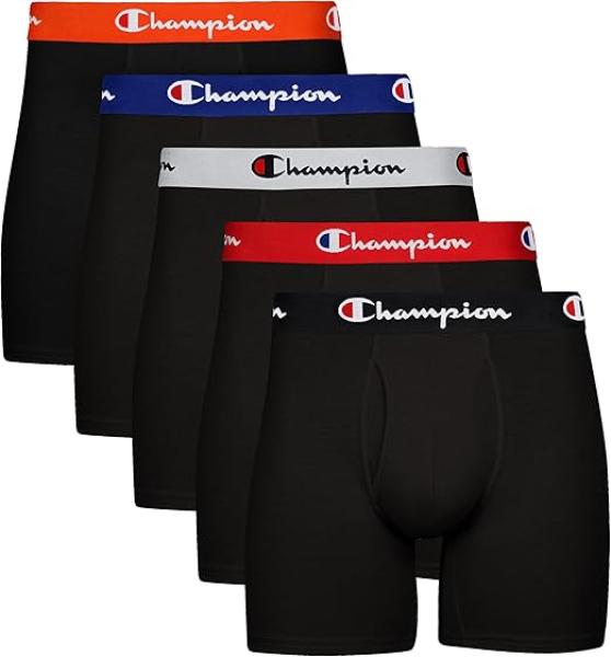 Champion Men Every Day Comfort Stretch Cotton Boxer Briefs (3 Pack)