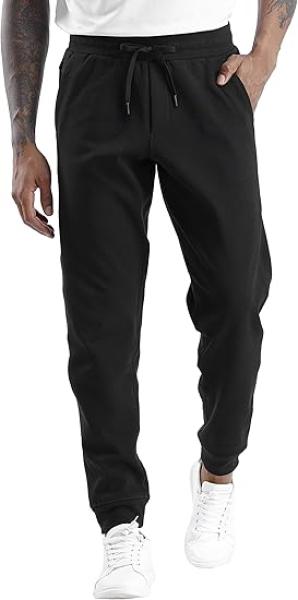 THE GYM PEOPLE Men Fleece Joggers Pants with Deep Pockets in Loose-fit Style