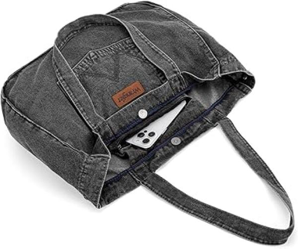 Montana West x Wrangler Denim Tote Bag for Women Large Tote Purse Shoulder Bag for Work Travel