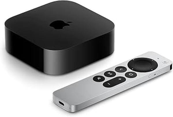 Apple TV 4K Wi-Fi (3rd Generation) + Siri Remote + Power Cord + Apple 1 Year Limited Warranty (128 GB Ethernet &amp;amp; WiFi)