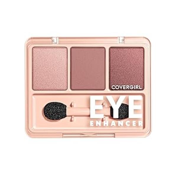 COVERGIRL Eye Enhancer, Sweet Plum, Eyeshadow Trio, Easy to Wear, Clean Vegan, Talc-Free, Matte  Shimmer Finishes, Smudge-Proof, 0.14oz