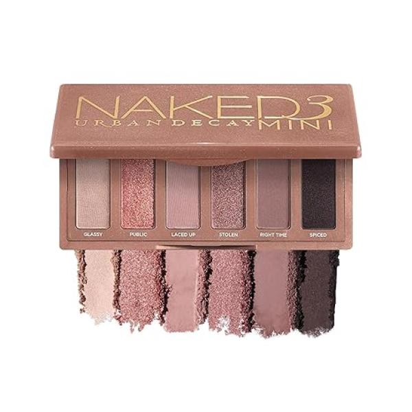 URBAN DECAY Naked 3 Mini Eyeshadow Palette, Soft Pink Neutral Eye Makeup, Matte  Shimmer Finish, 6 Rosy Nude Eye Shadows, Natural Everyday to Smokey Eye, Travel Friendly Size, Vegan, Cruelty-free