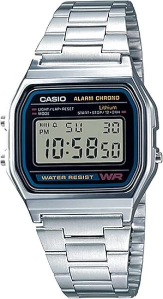 Casio A158WA Series | Unisex Digital Watch | Vintage | WR | 100 SEC Stop Watch | Daily Alarm | Regular Time Keeping: Hour, Minute, Second, PM, Date, Day | Led Light | 7 Yr Battery