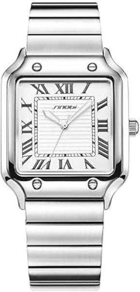 Classic Square Watches for Men with Roman Numerals Casual Watch