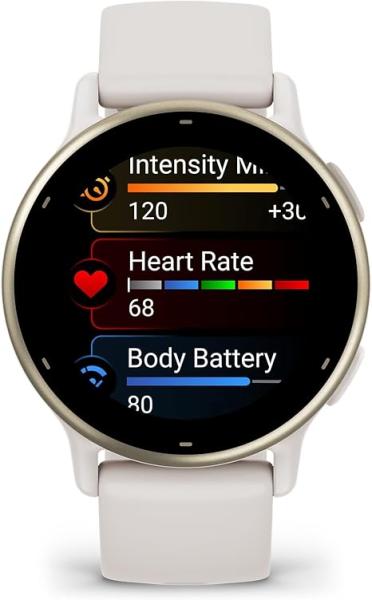 Garmin vívoactive 5, Health and Fitness GPS Smartwatch, AMOLED Display, Up to 11 Days of Battery, Ivory