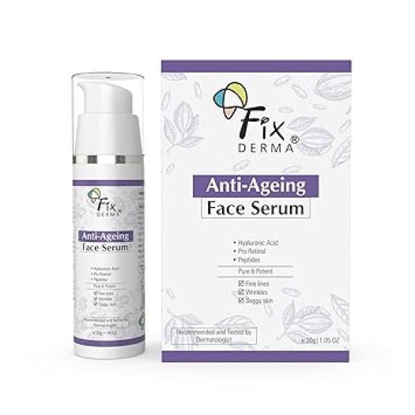 Fixderma Hyaluronic Acid Serum for Anti Ageing with Pro Retinol Serum for Face | Anti Ageing Serum for Fine Lines  Wrinkles | Face Serum for Men and Women | Face Serum for for all Skin Types - 30g