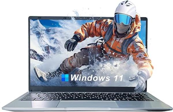 Windows Laptop Computer, 14.1 Inch Quad Core Laptop Notebook Windows 11 Traditional Laptop Computers with 6GB DDR4 256GB SSD 2.4/5G WiFi BT4.0 HDMI USB 3.0, Large Battery Capacity