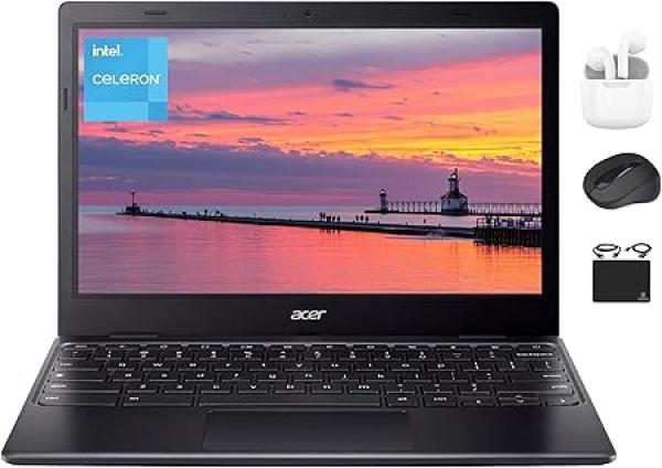 Acer 311 Chromebook Newest Flagship Slim Light Laptop, 11.6 HD Display, Dual-Core Intel N4500 Processor (Upto 2.80GHz), 4GB RAM, 64GB eMMC, Wi-Fi 5, Webcam 8+ Hrs Battery, Chrome OS +HubxcelAccessory