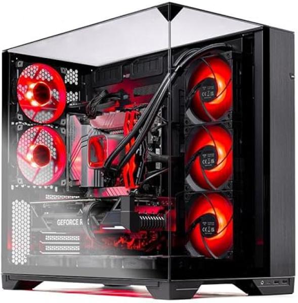 Skytech O11V Gaming PC Desktop, Intel i7 14700K 3.4 GHz (5.5GHz Turbo Boost), NVIDIA RTX 4080 Super 16GB GDDR6X, 2TB Gen4 SSD, 32GB DDR5 RAM 5600 RGB, 1000W Gold ATX 3.0 PSU, 360mm ARGB AIO, Wi-Fi