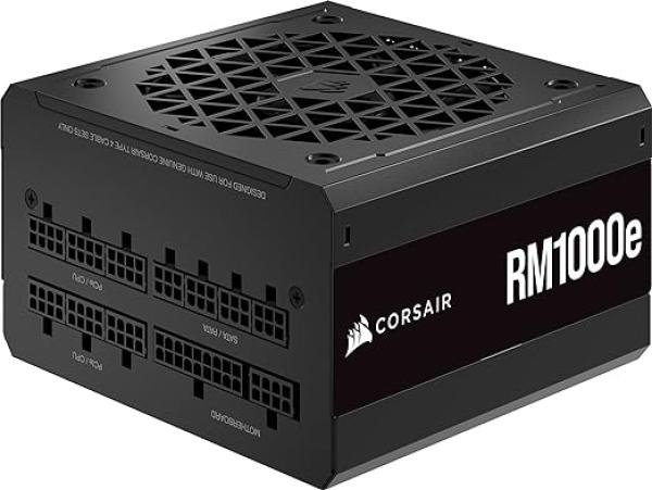 Corsair RM1000e (2023) Fully Modular Low-Noise Power Supply - ATX 3.0 PCIe 5.0 Compliant - 105°C-Rated Capacitors - 80 Plus Gold Efficiency - Modern Standby Support - Black