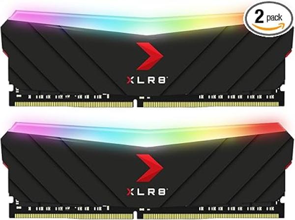 PNY XLR8 Gaming 32GB (2x16GB) DDR4 DRAM 3200MHz (PC4-25600) CL16 1.35V RGB Dual Channel Desktop (DIMM) Memory – MD32GK2D4320016XRGB