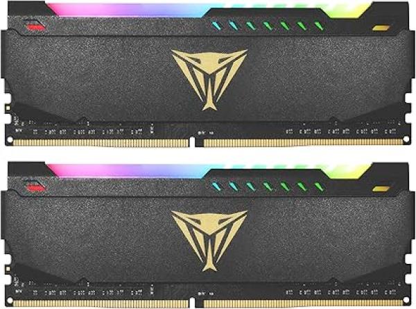 Patriot Viper Steel RGB DDR4 RAM 32GB (2X16GB) 3200MHz CL16 UDIMM Desktop Gaming Memory Kit - PVSR432G320C6K