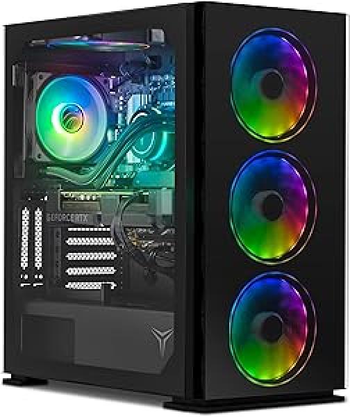 YEYIAN Yari Pre Built Gaming PC,Intel i7-12700F up to 4.9GHz, RTX 4060 Ti, 16GB DDR5 RAM 5600Mhz, 1TB NVMe SSD, VR AI Wi-Fi Ready Windows 11 Home Towers Computers